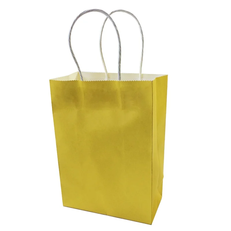10PCS/lot Multifunction soft color paper bag with handles 21x15x8cm Festival gift High Quality shopping bags kraft | Дом и сад