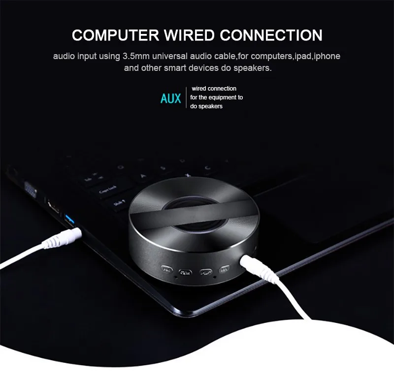 Золото Портативный BLE Динамик долгое время играл высокого качества HIFI Качество
