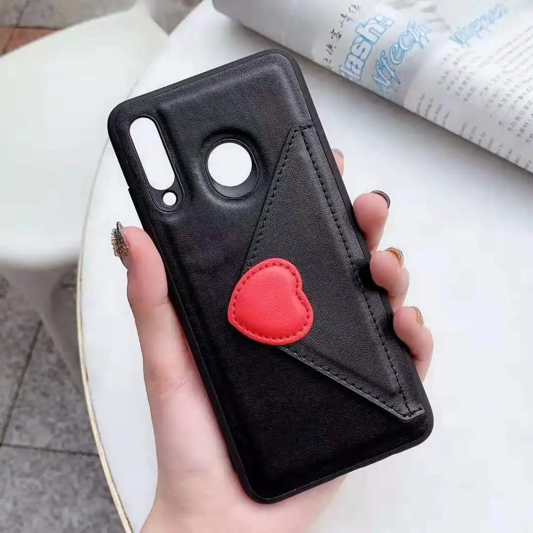 F Чехол для телефона для huawei P30 P30 pro P30 lite из мягкой искусственной кожи tpu с сердечком дизайн walt держатель для карт чехол Чехол P30 coque с ремешком - Цвет: F
