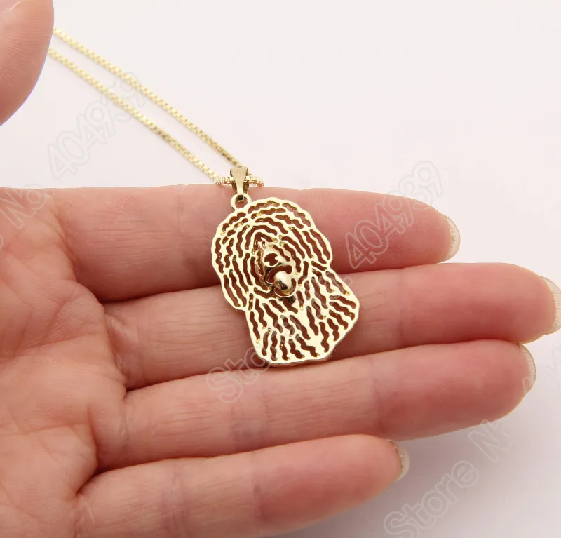 Ожерелье с испанской водной собакой и дневным принтом памятные ожерелья