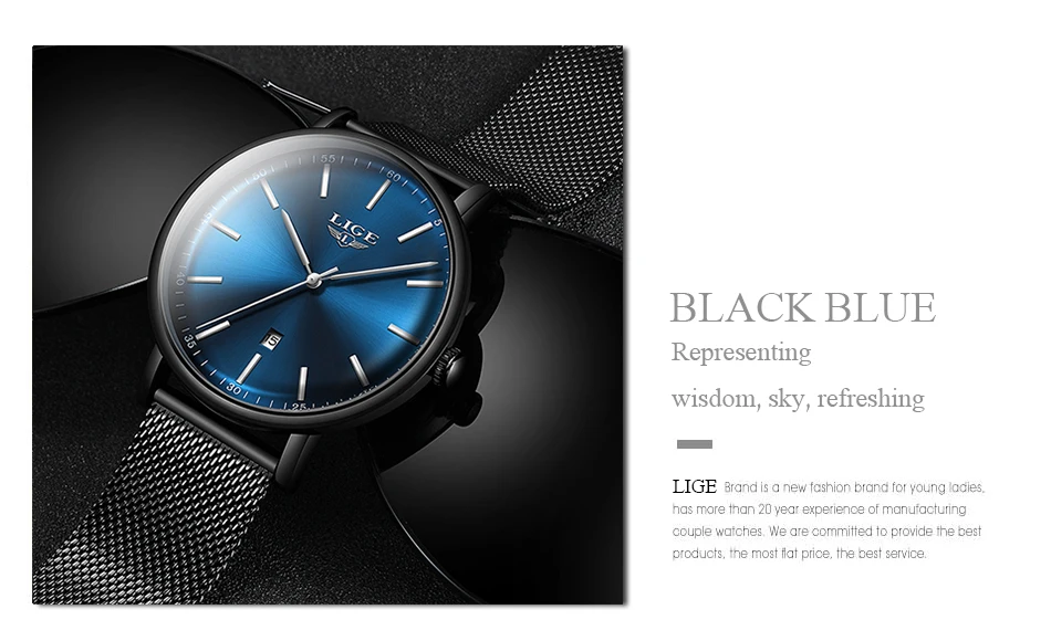 Relojes Hombre Мода г. Повседневное часы для женщин для мужчин's LIGE женщин Классические кварцевые нержавеющая сталь водонепроница