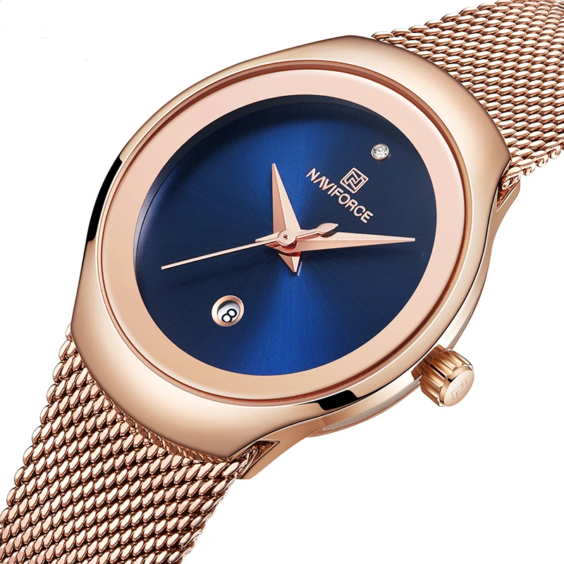 

NAVIFORCE Women Watches Luxury Rose Gold Ultra Thin Ladies Watch 2019 Luxury Waterproof Quartz WristWatch Woman Relogio Feminino