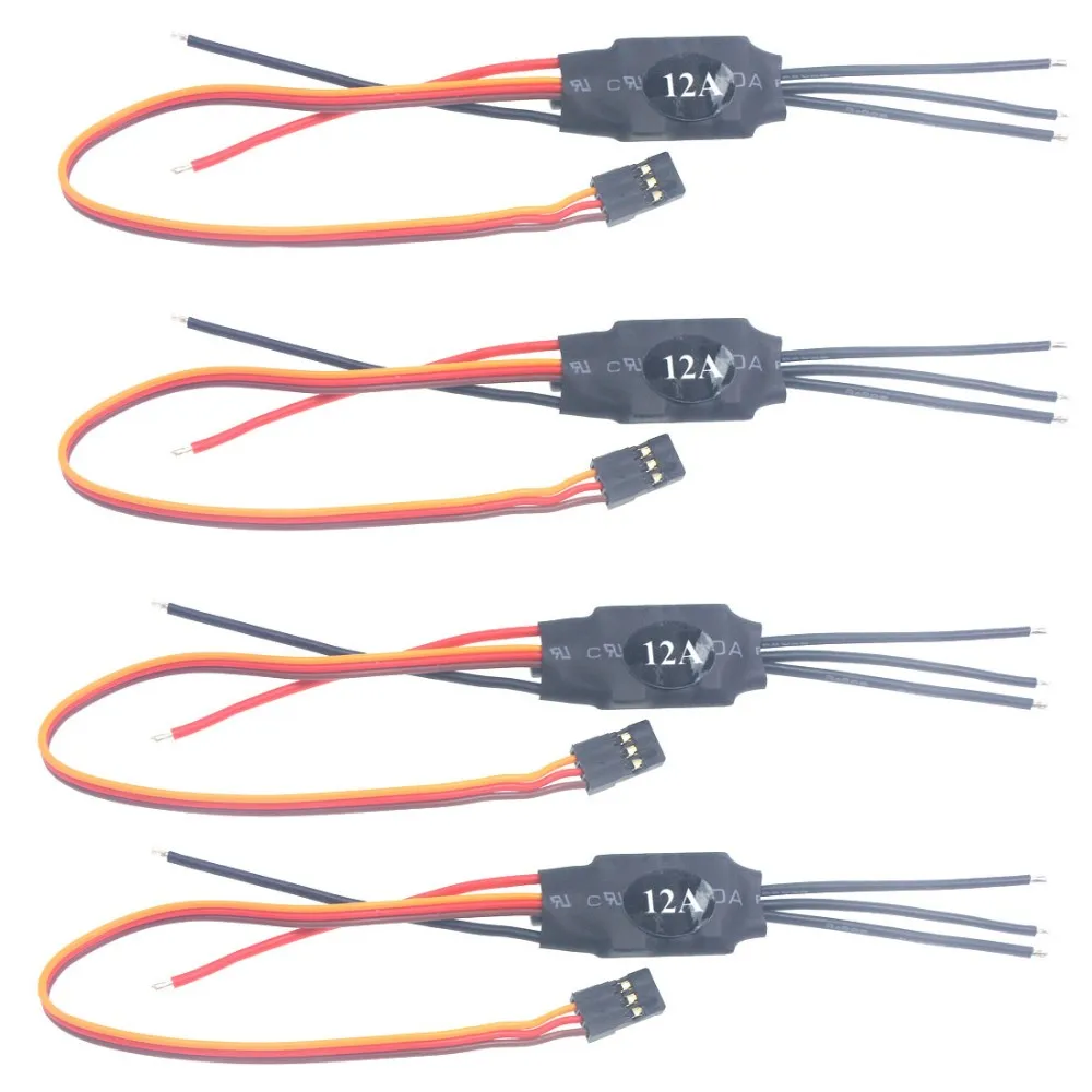 

4 pcs/lot Simonk 12A 2-3s Brushless ESC Speed Controller for QAV250 FPV KK 260 RC Quadcopter 4-Axle Aircraft Frame F10821-4