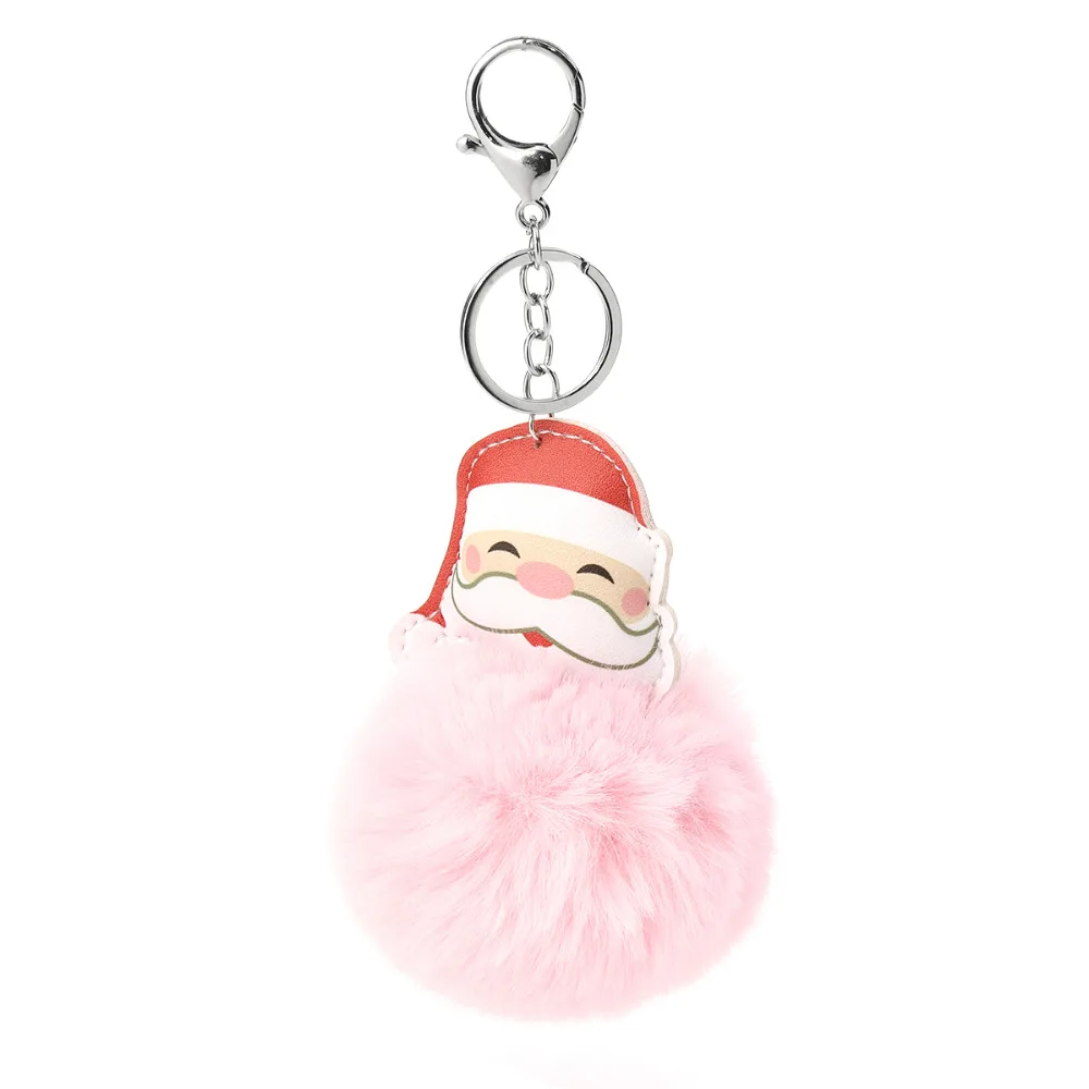 

DoreenBeads Plush Keychain & Keyring Christmas Santa Claus Pink Pom Pom Ball 18cm x8cm(7 1/8" x3 1/8") - 17cm x7.5cm, 1 Piece