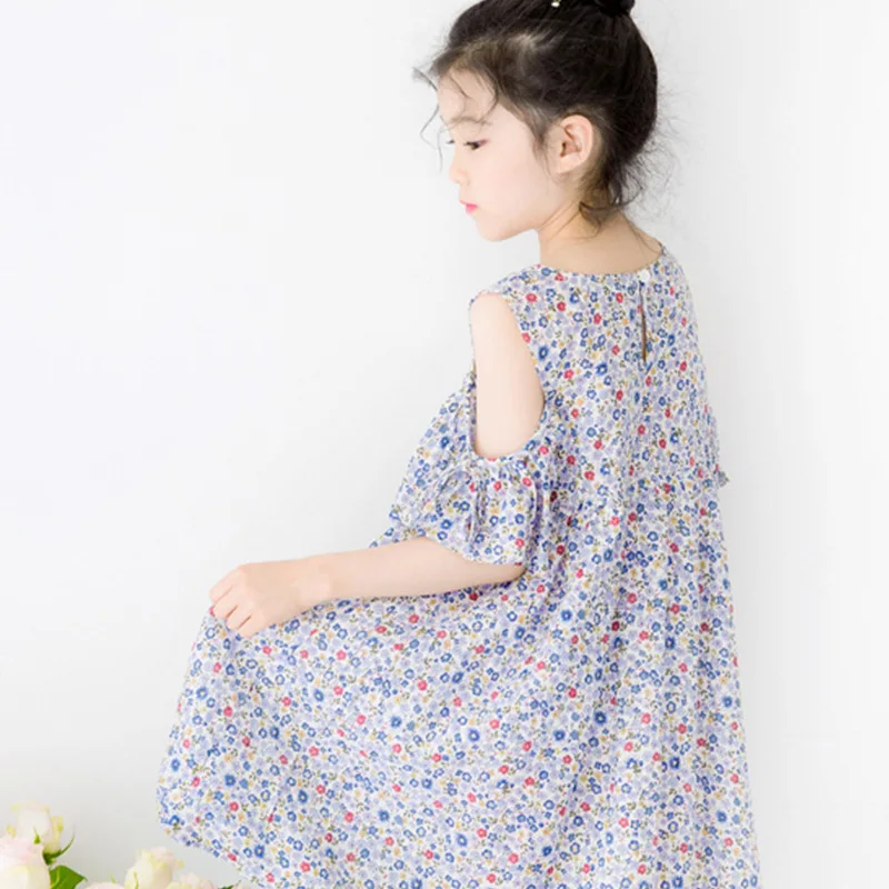 Dresses for Big girls Brief Flower kids clothes baby girl summer Cute Sleeveless Top Toddler holiday robe fille Clothing | Детская