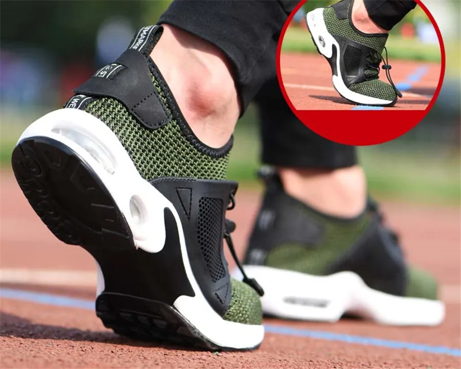 Dropshipping Indestructible Breathable Mesh Safety Shoes Men Women Puncture Proof Sneaker Steel Toe Work Boots Plus Size 36-48