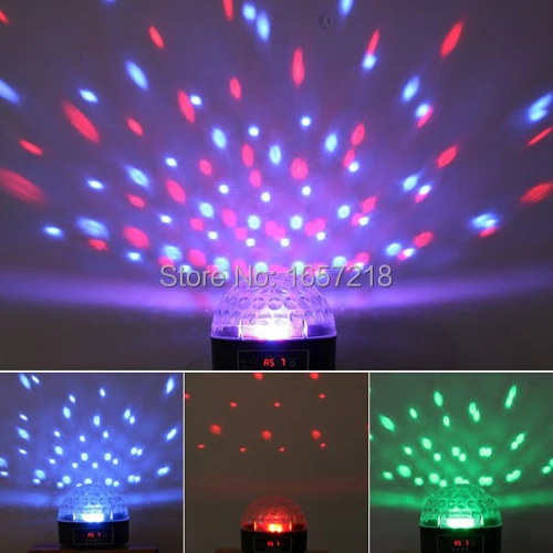 DMX512 Mini LED Stage DJ Light RGB full color Crystal Magic Ball Effect light 6CH DMX 512 Disco Party Lighting projector | Лампы и