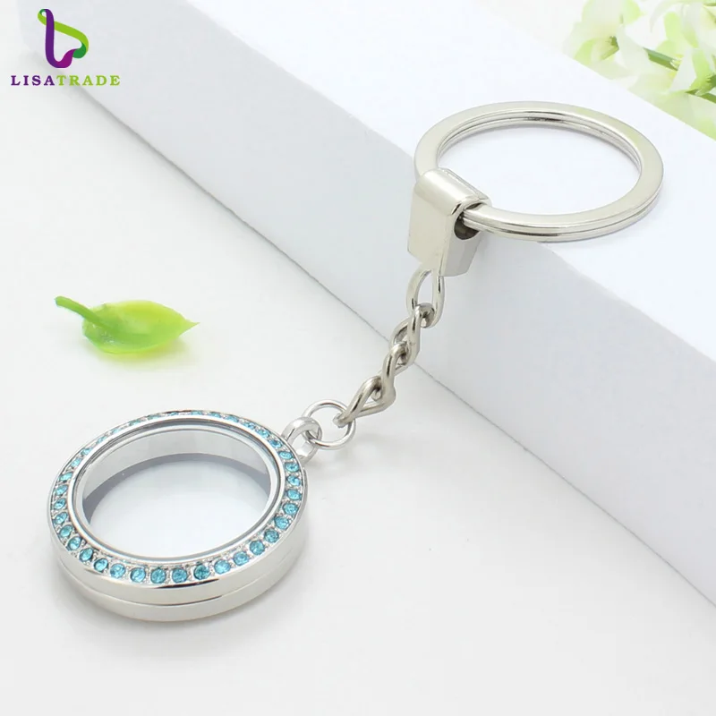 Diylocket 10 шт. 30 мм Круглый Поворотный жильный медальон брелки высокого качества Плавающий Шарм медальон цинковый сплав LSFK15* 10 - Цвет: 2