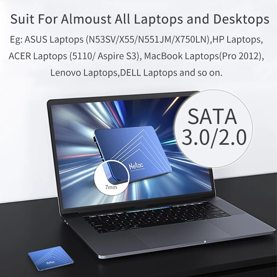 Netac SSD 240 ГБ 120 480 2,5 ''жесткий диск SSD 60 ГБ 120 960 ГБ 240 1 ТБ Внутренний твердотельный накопитель Жесткий диск для ноутбука, компьютера