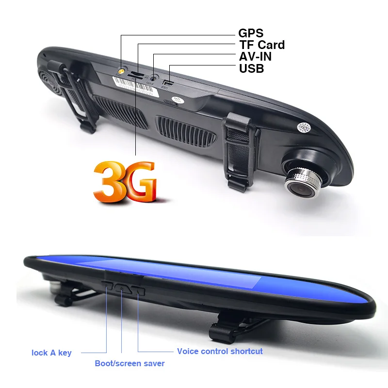 3 Г WCDMA 5.0 GPS Navi 7 Дюйма Автомобильный видеорегистратор видеокамера Bluetooth FM WIFI