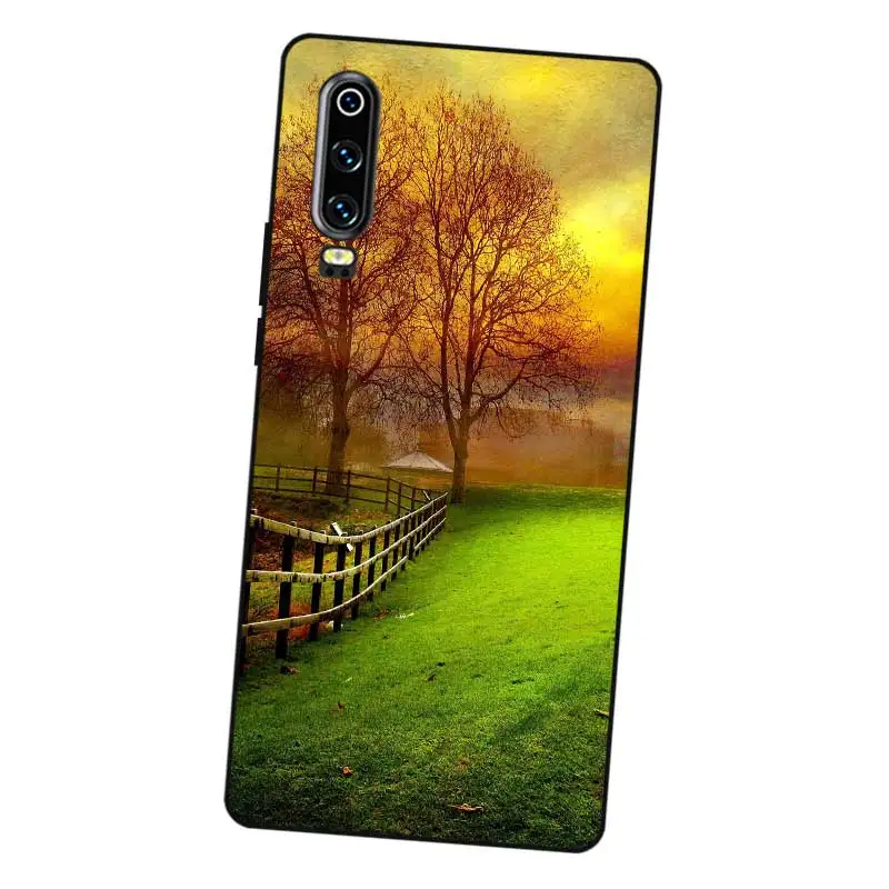 P138 Natural Black Silicone Case Cover For Huawei P8 P9 P10 P20 P30 Lite Pro P Smart Plus 2017 2019 |