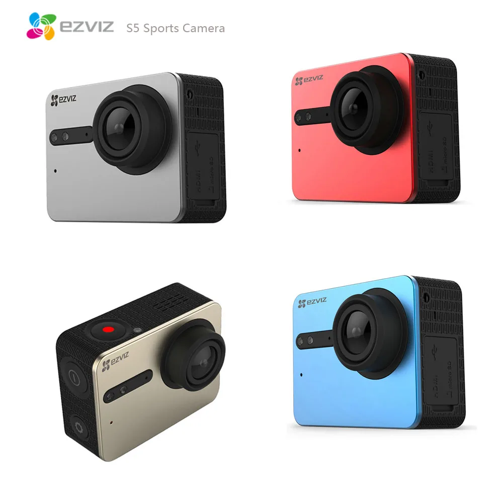 Ezviz s5 Action Sports Камера 4k WiFi сенсорный экран Водонепроницаемый Электронный anti shake