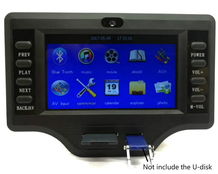 4,3 дюймов декодер LCD 2,1 сабвуфер Bluetooth динамик усилитель Auido плата Bluetooth приемник MP4 MP5 50 Вт* 2+ 100 Вт DC12V 24 В