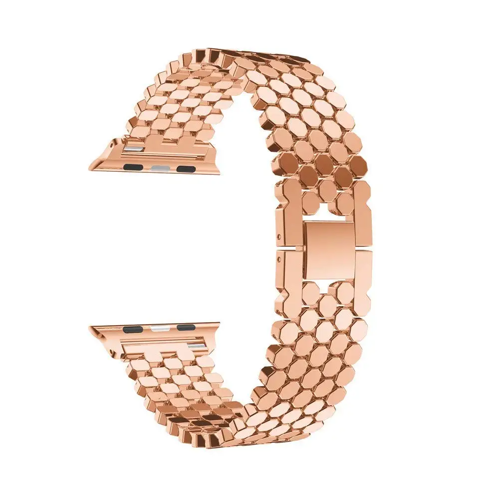 Ремешок из нержавеющей стали для Apple Watch, 38 мм, 42 мм, металлический браслет correa, ремешок для iWatch, ремешок 44 мм, 40 мм, серия 5, 4, 3, 2, 1