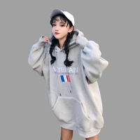 chic women hoodies sweatshirts 2018 winter pullover loose female student letter harajuku trend retro bf style casaco feminino