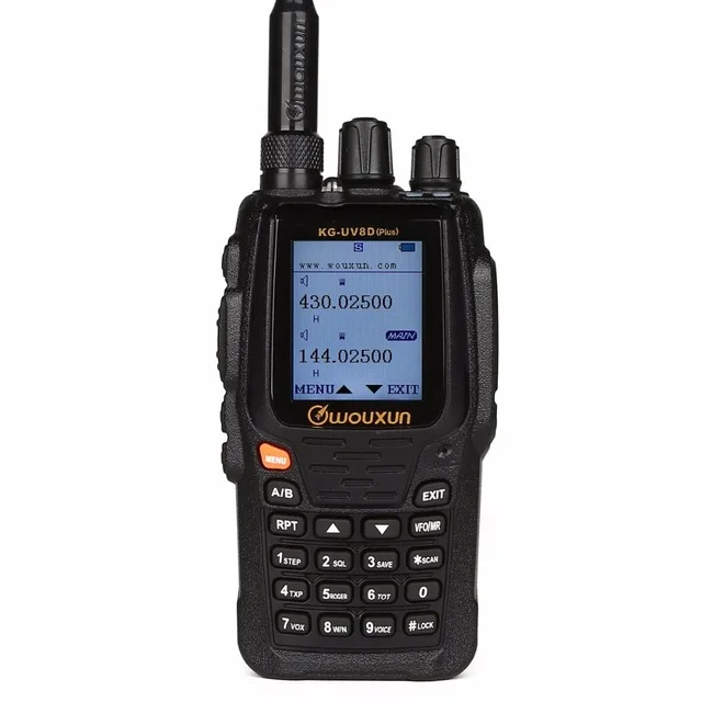 WOUXUN KG-8D plus двухстороннее радио цифровой двухдиапазонный приемопередатчик 999 каналов памяти UHF/VHF Ham рация цветной экран радио - Цвет: KG-8D plus