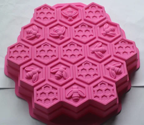 

Silicone soap mold Bee honeycomb shape fondant cake chocolate mold resin clay craft mould decoration tools