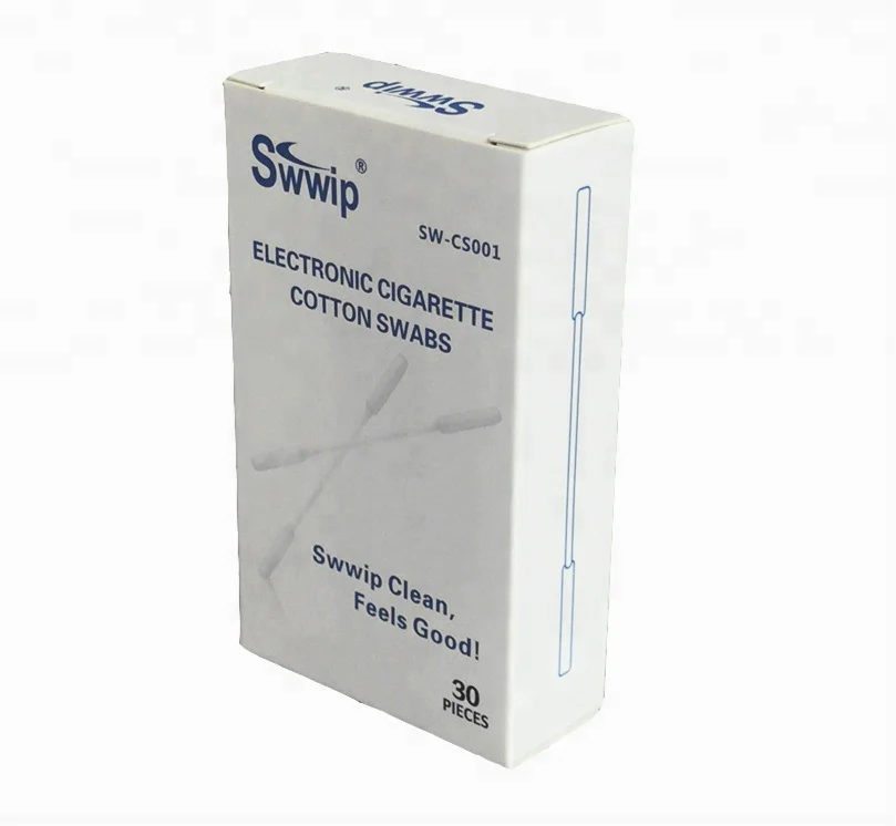 Инструмент для очистки электронных сигарет 30 штук ватные тампоны с двойной