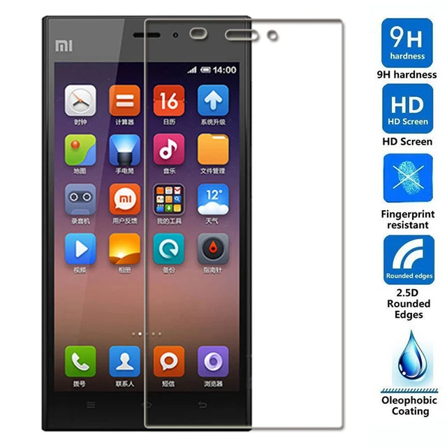 Закаленное стекло 2.5D для Xiaomi Mi3 Mi 3 Высококачественная защитная пленка