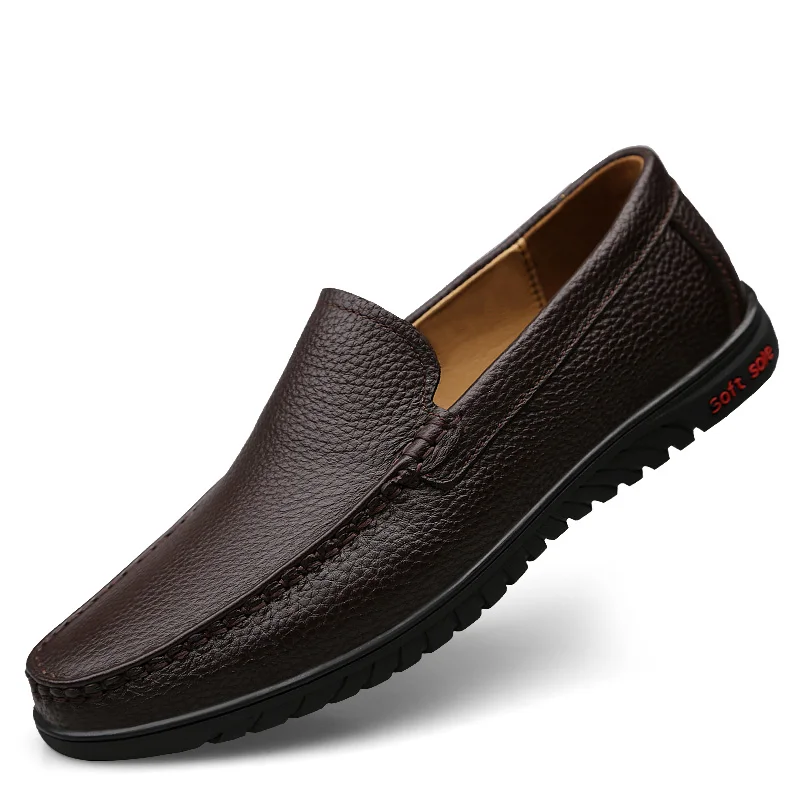 Мужская обувь удобная мужская повседневная из натуральной кожи Chaussures на плоской