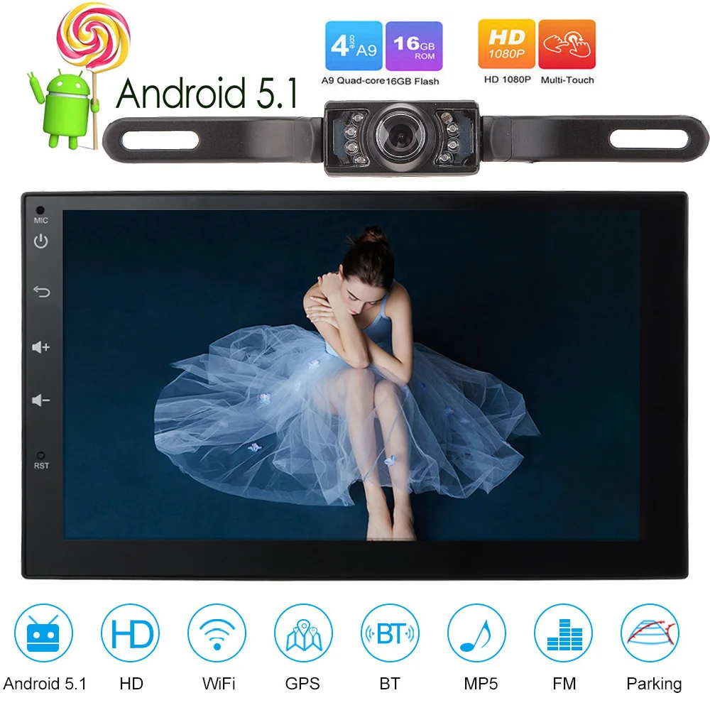 Автомагнитола KKmoon 2 Din сенсорный экран HD GPS навигация мультимедийная