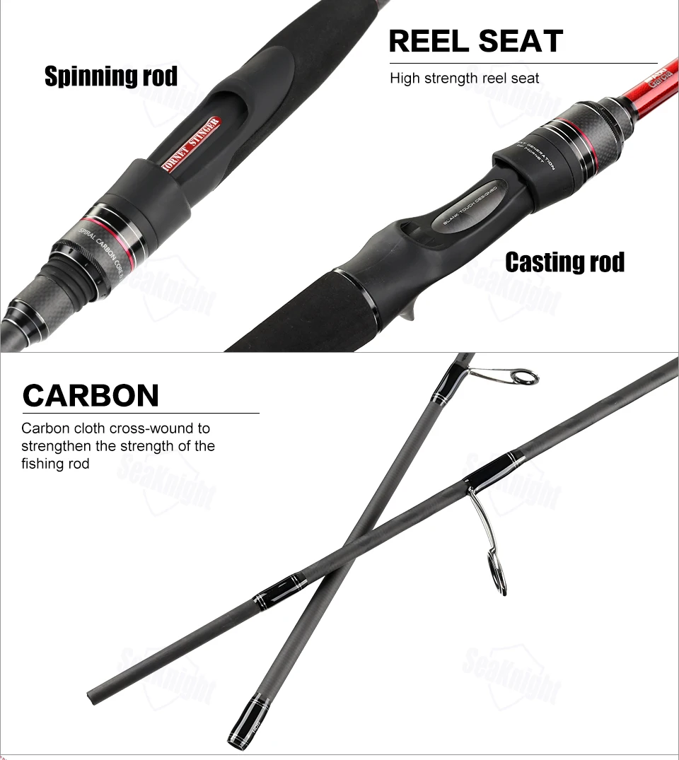 Оригинальная Удочка Abu Garcia Hornet Stinger, спиннинг, литье, приманка, Удочка 2,29 м, 2,44 м, углеродная M ML, силовая удочка, направляющие кольца FUJI, Эва ручка