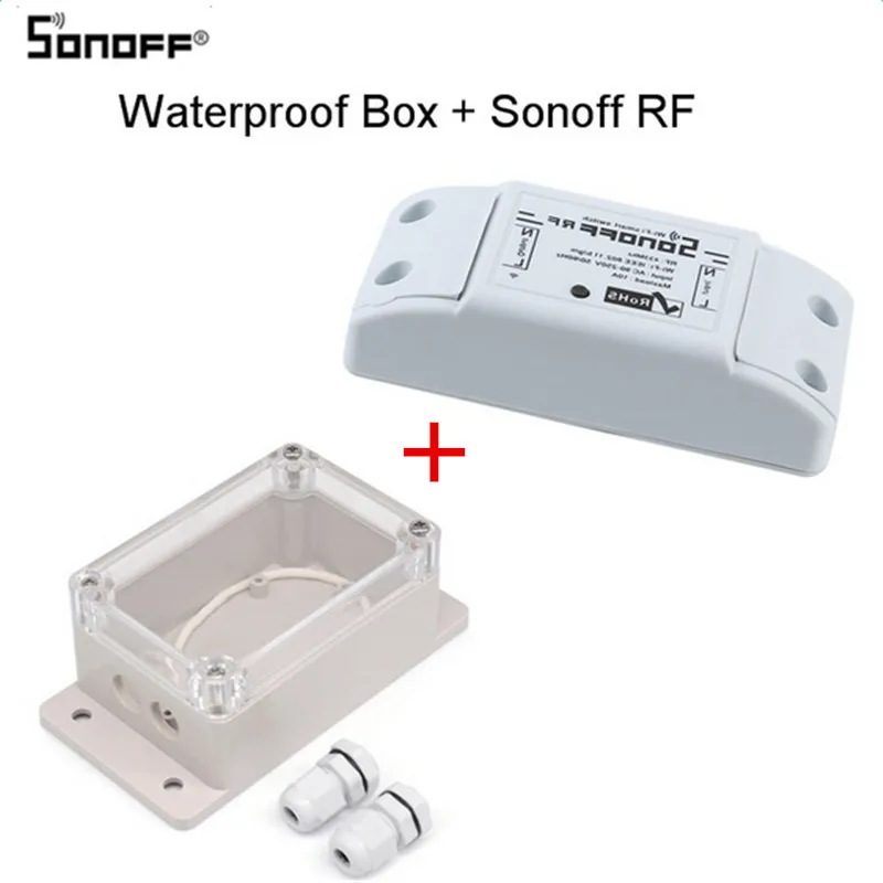 Case with RF Sonoff IP66 водонепроницаемый чехол для Sonoff Basic/RF/Dual/Pow/TH16/Pow R2/G1 умный дом автоматизация - Комплект: Case with RF