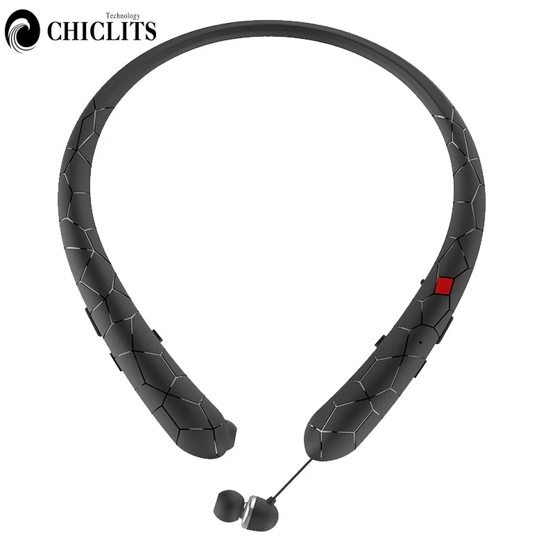 Модные Bluetooth 4 1 гарнитуры шейные Гибкие Выдвижной спортивные наушники с