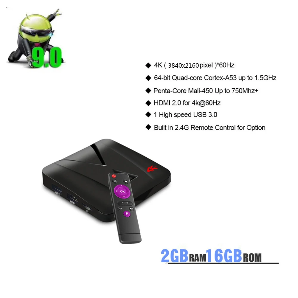 MX10 Мини Android 9,0 ТВ приставка RK3328 2 ГБ DDR3 16 Гб EMMC 2,4 ГГц WiFi Поддержка HD tv 4 к H.265 Смарт ТВ приставка PK X96MINI