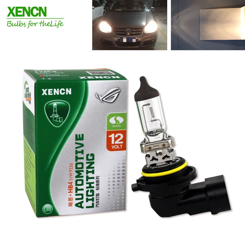 XENCN HB4 9006 12V 51W Clear Series 3200K Car Headlight Original Halogen Bulbs Auto Fog Light EMARK OEM Quality (2pcs) Parking