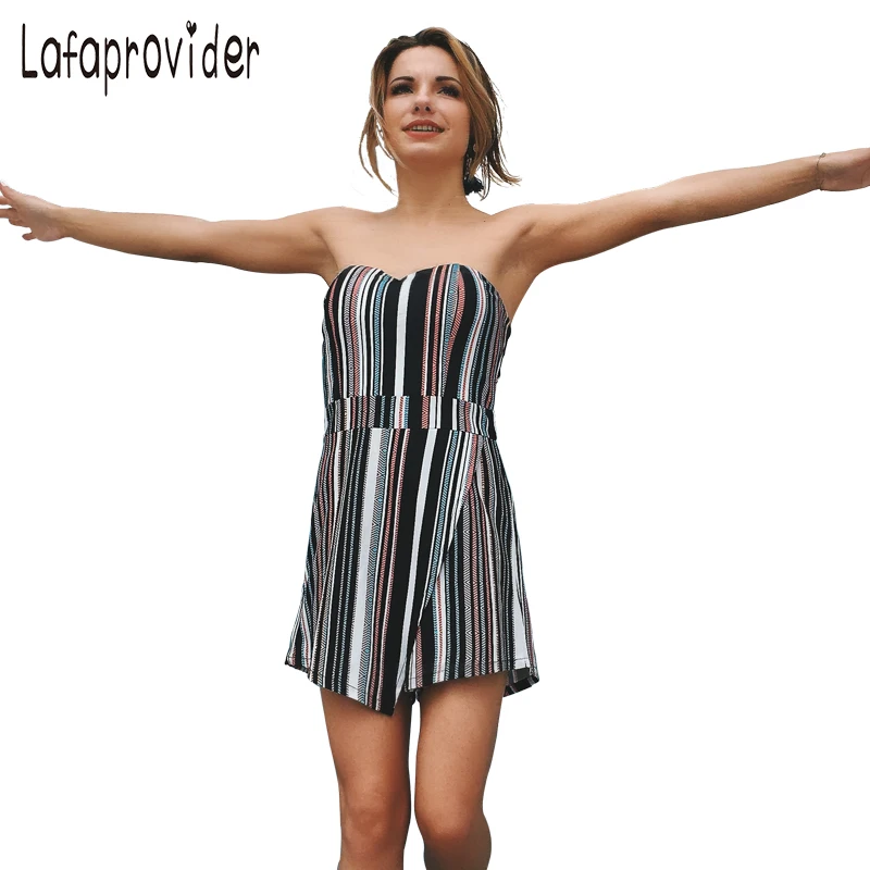 Lafaprovider дамы 2018 г. летние женские богемные повседневные полосатые Нерегулярные