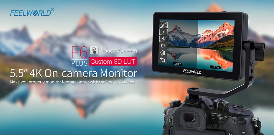 Feelworld F6 Plus 5,5 дюймов сенсорный экран на камеру монитор 1920*1080P 3D LUT 4K HDMI видео фильм монитор для DSLR Gimbal