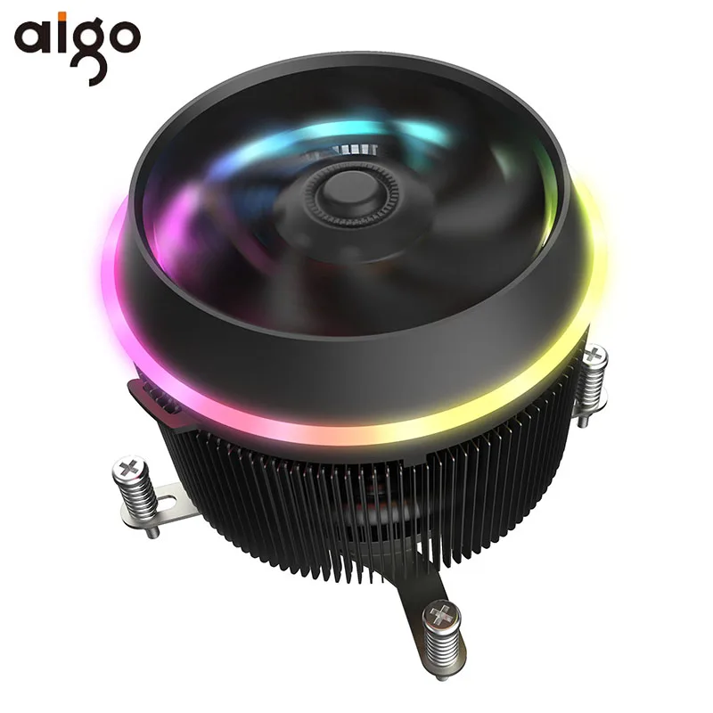 Aigo тени Pro PWM Процессор кулер 5V TDP 280W 4pin светодиодный RGB вентилятор Радиатор материнская плата синхронизации Управление кулер вентилятор охлаждения для intel AM3/AM4 - Цвет лезвия: RGB CPU Cooler
