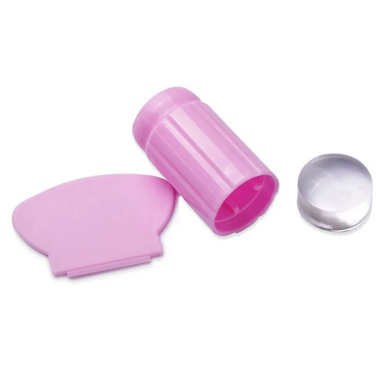 1 Набор стемпер для дизайна ногтей и скребок Супермягкие прозрачные силиконовые