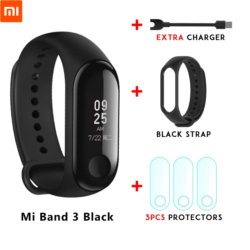 Mi band 3 n strap Xiaomi mi Band 3 mi band 3 для Android IOS фитнес-трекер монитор сердечного ритма 0,78 ''OLED дисплей тачпад Bluetooth 4,2 - Цвет: Mi band 3 n strap