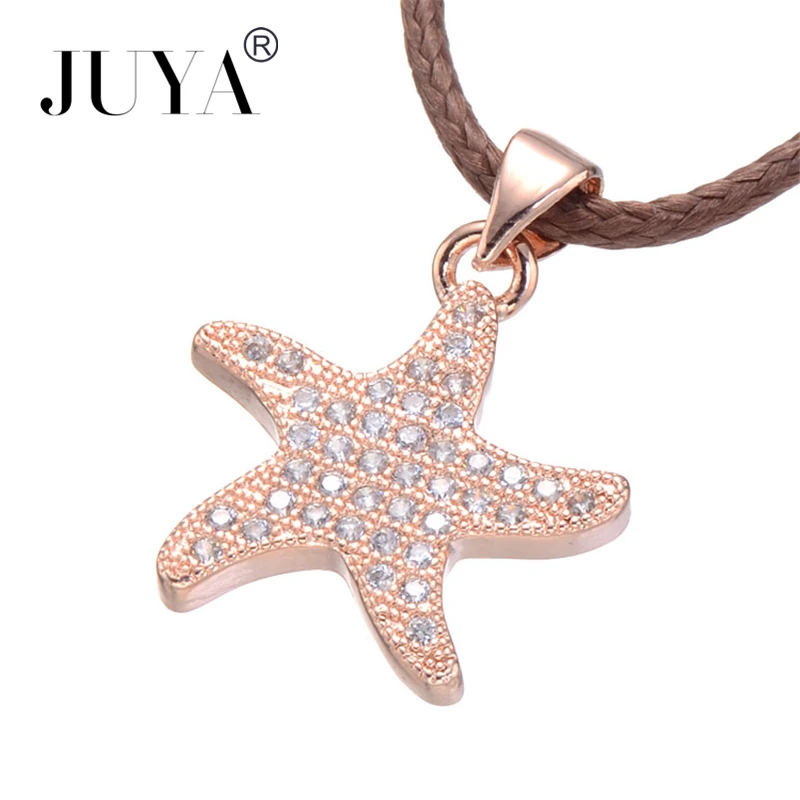 Мода Starfish Подвески для DIY Браслеты Jewellery высокое качество Медь микро проложить AAA Циркон Rhinestone Подвеска для Цепочки и ожерелья