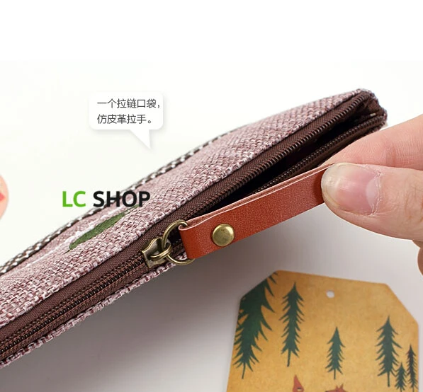 Винтажный пенал из хлопка и льна с изображением Эйфелевой башни школьная сумка