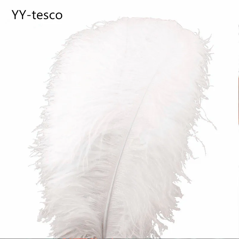 YY tesco 10 шт./лот натуральные белые страусиные перья для рукоделия 15 70 см
