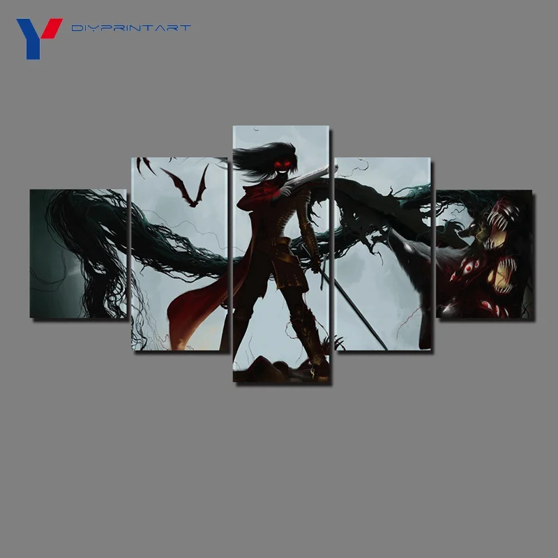Hellsing вампир Alucard 5 шт./компл. Современные художественные картины для украшения