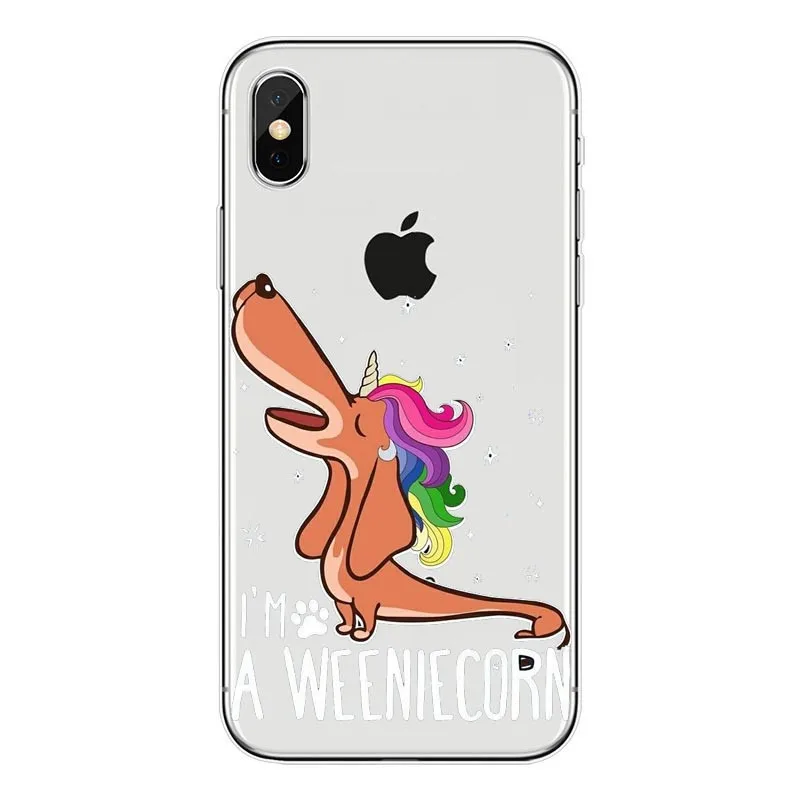 Силиконовый чехол с рисунком красивых мультяшных персонажей cao Dachshund Caso de Telefone