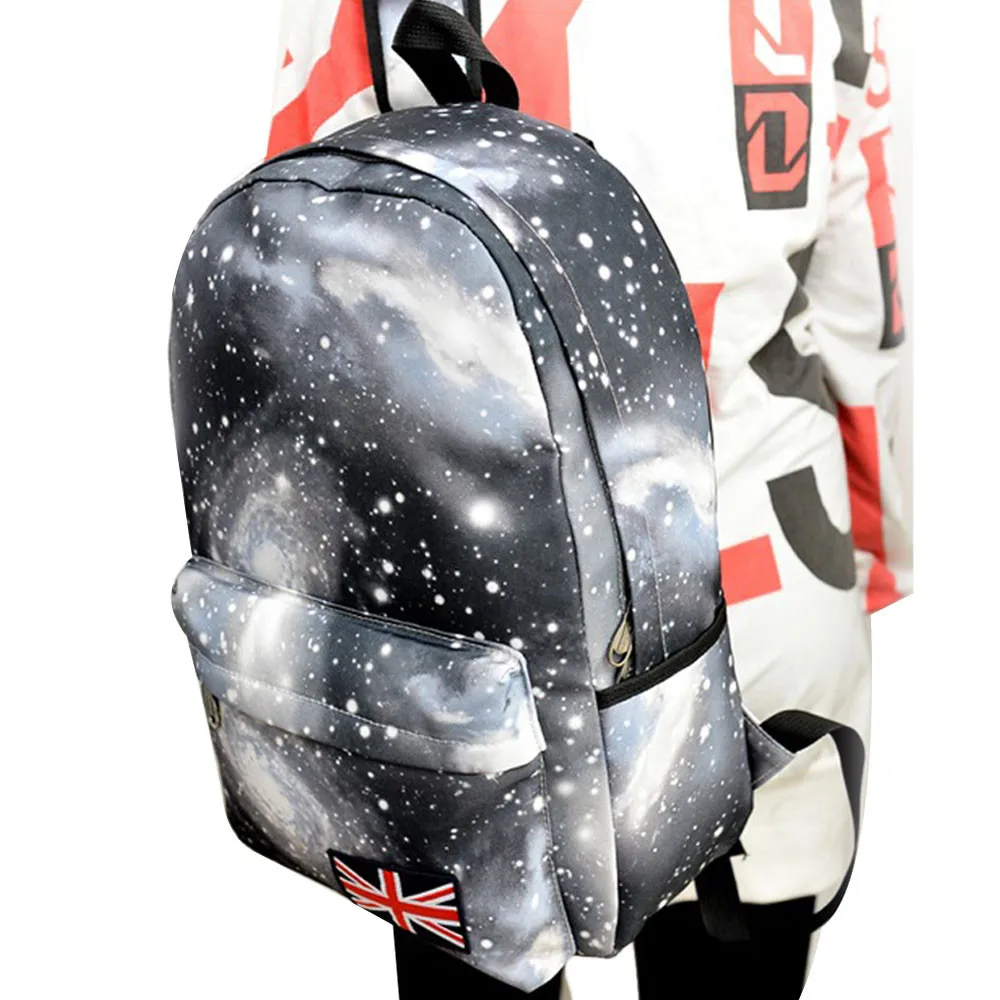 New Fashion Women Bag Galaxy Pattern Printed Backpack Unisex Travel Canvas Leisure Bags School Female Crossbody | Багаж и сумки
