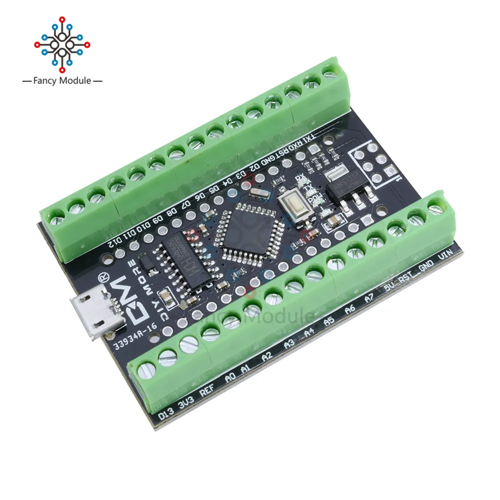 

Atmega328P Nano 3.0 CH340 USB Driver +Terminal Adapter expansion board 2 in 1 for Arduino(DIY Kit)