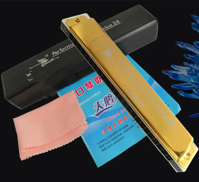 Гармоника Лебедь с 24 отверстиями тремоло ключ от C ртом инструмент для