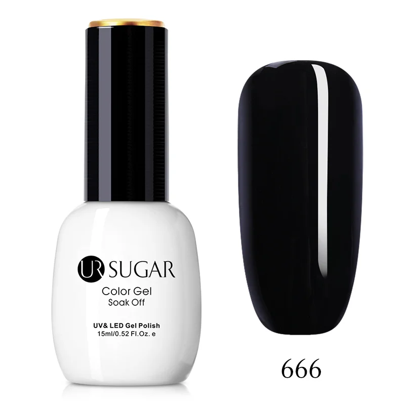 666 Ur Sugar УФ-гель для ногтей 15 мл Блестящий горячий лак для ногтей 49 цветов на выбор Гель-лак для нейл-арта - Цвет: 666
