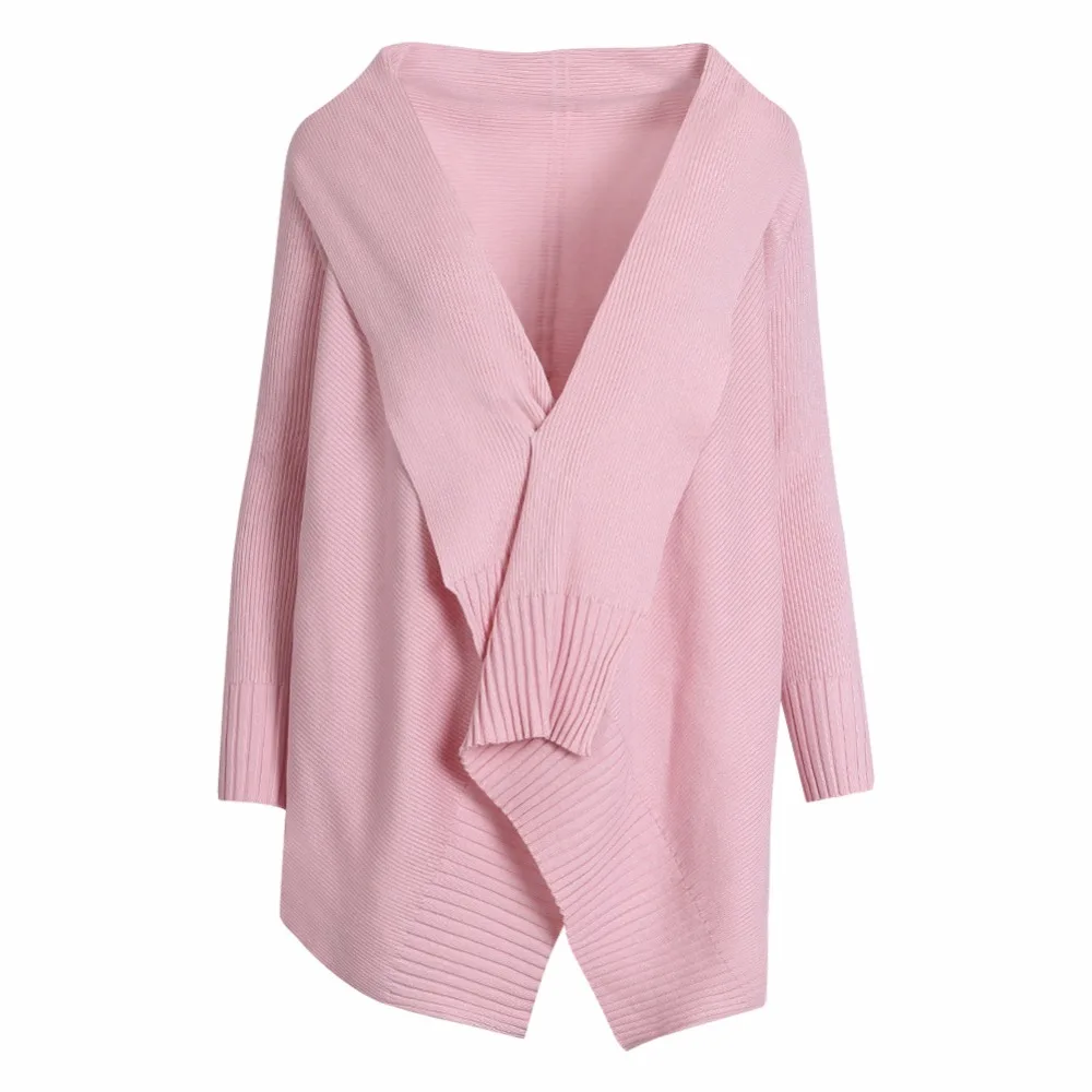 Фото 2019 Autumn/Winter New Fashion Net Red Long Knit Cardigan Coat Solid Color Irregular Thick Sweater Female Jacket High-Quality 2019 Autumn/Winter New Fashion Net Red Long Knit Cardigan Coat Solid Color Irregular Thick Sweater Female Jacket High-Quality