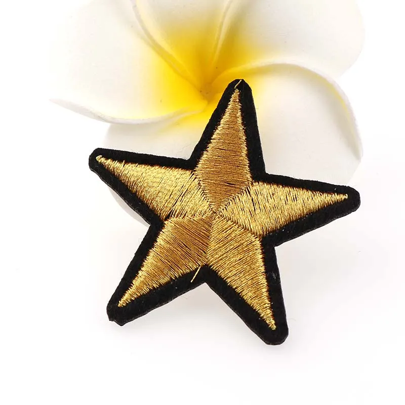 1 шт. маленькие золотые красные серебряные вышитые значки со звездами патчи для