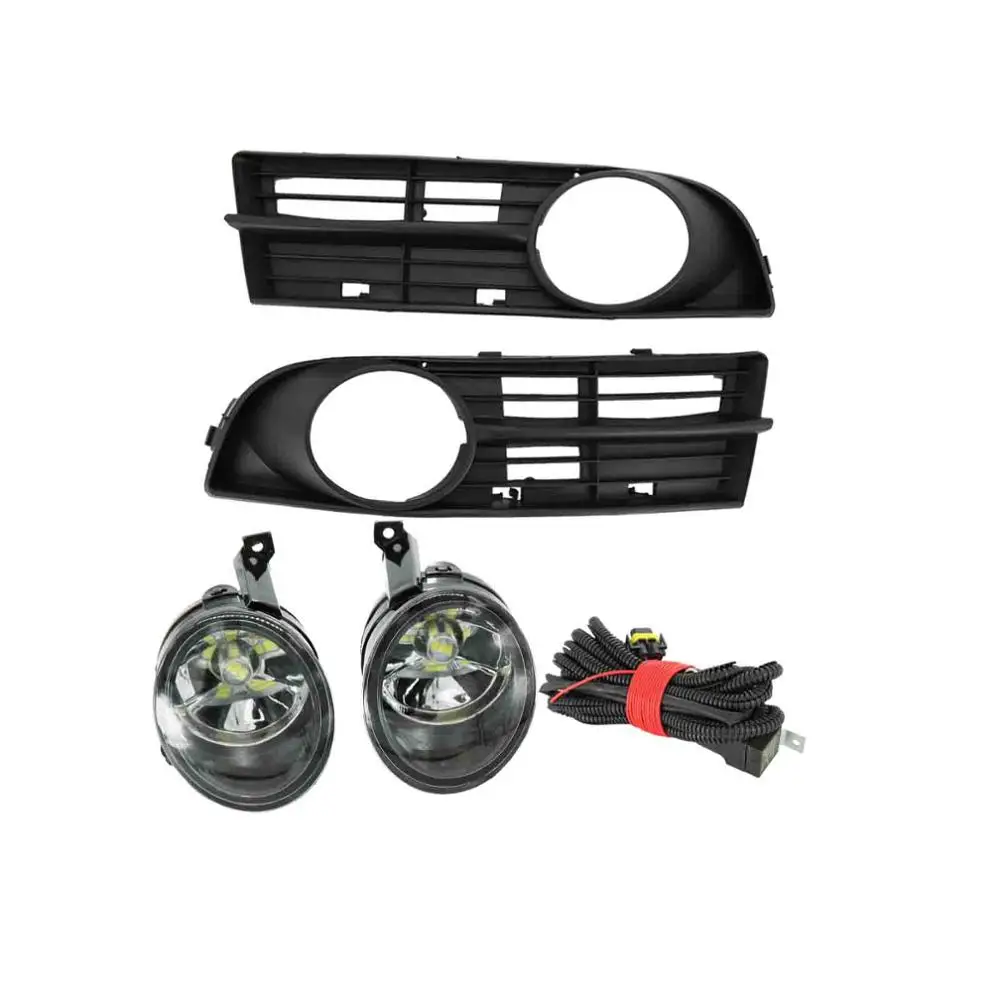 Для VW Caddy 2003 2004 2005 2006 2007 2008 2009 2010 2011 передний бампер светодиодный Противотуманные фары светильник провода - Цвет: Армейский зеленый