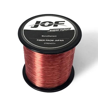 Brown JOF 1000 м 500 м нейлоновая леска моно 4,4-28,6lb соленая/Пресноводная японская - Цвет: Brown