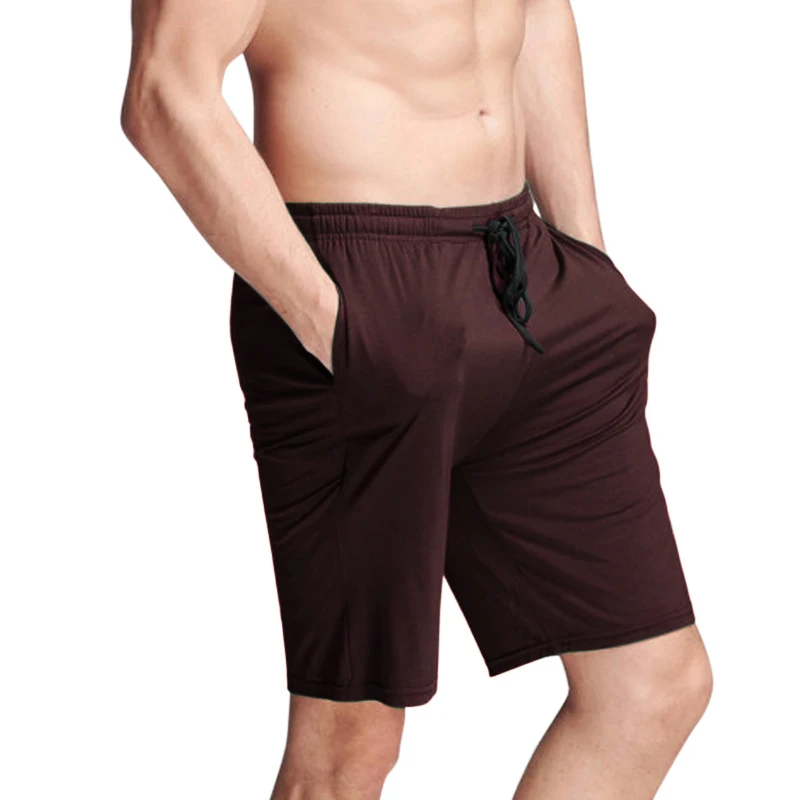 Мужские хлопковые шорты KalvonFu Повседневные Шорты Для сна с карманом однотонные