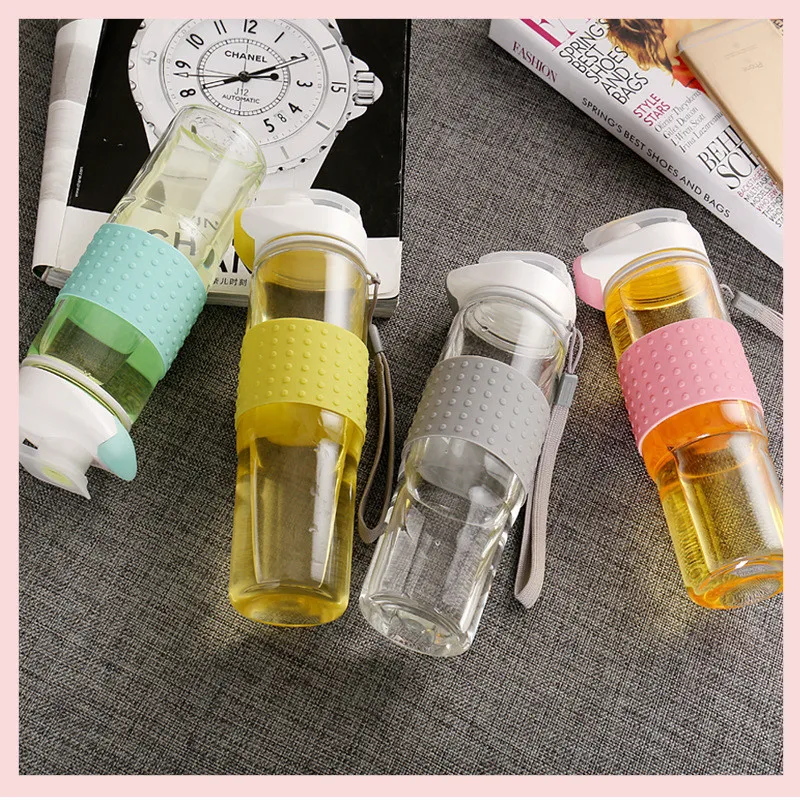 500 мл Новый портативный чайник для путешествий милая стеклянная бутылка воды